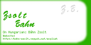 zsolt bahn business card